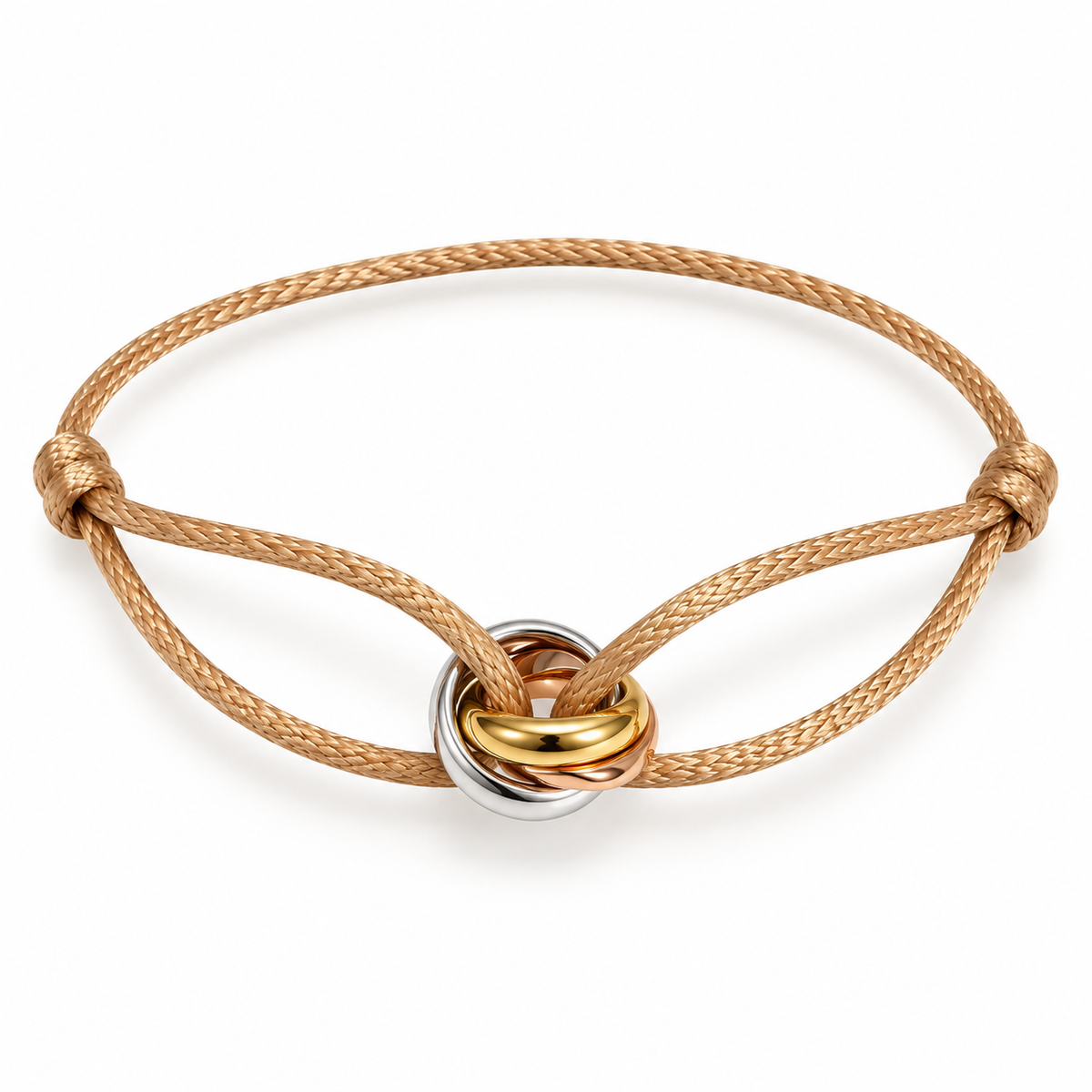 Trinity Interlocking Trio Cord Bracelet – Adjustable Unisex Design