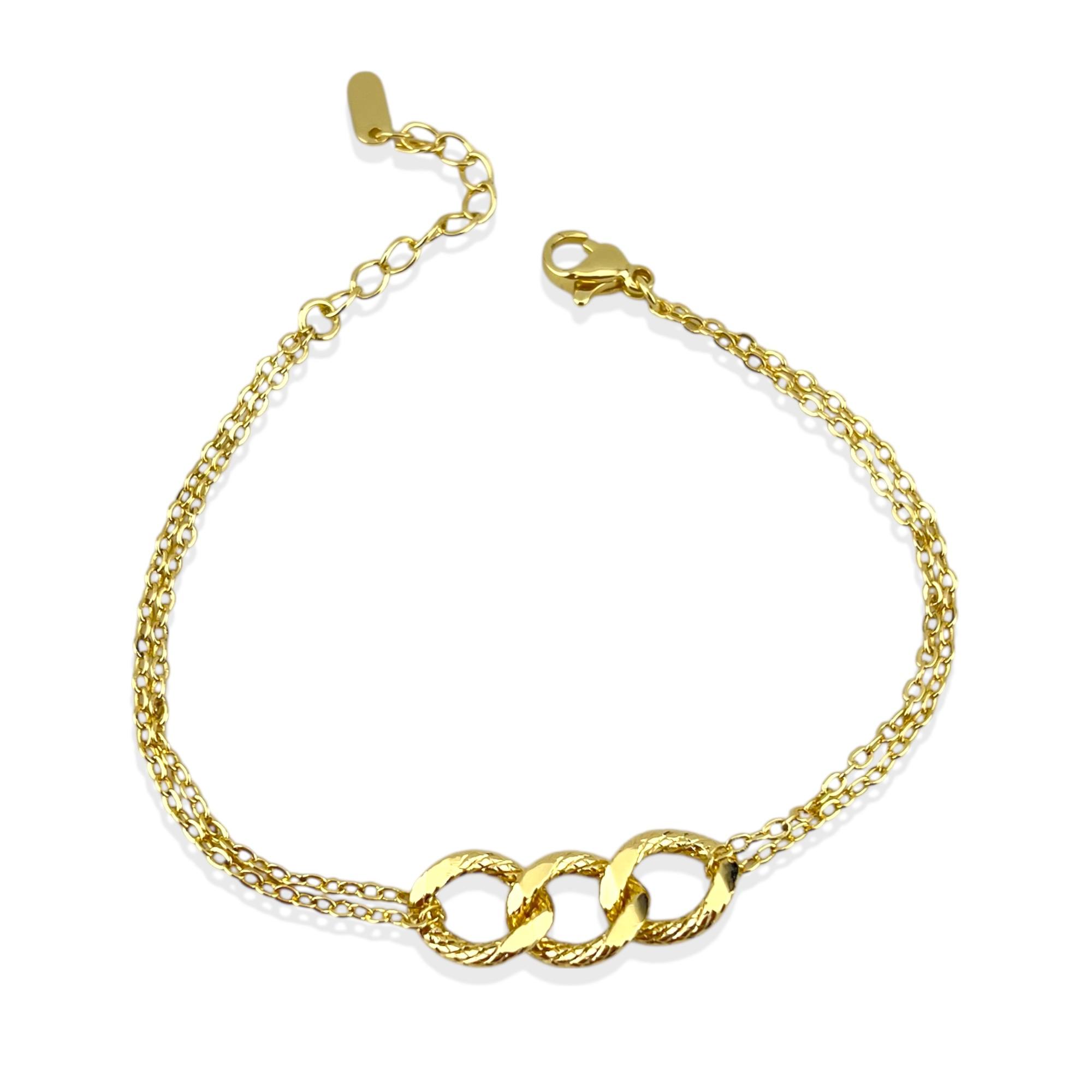 “Eternal Trio” 18K Gold-Plated Bracelet