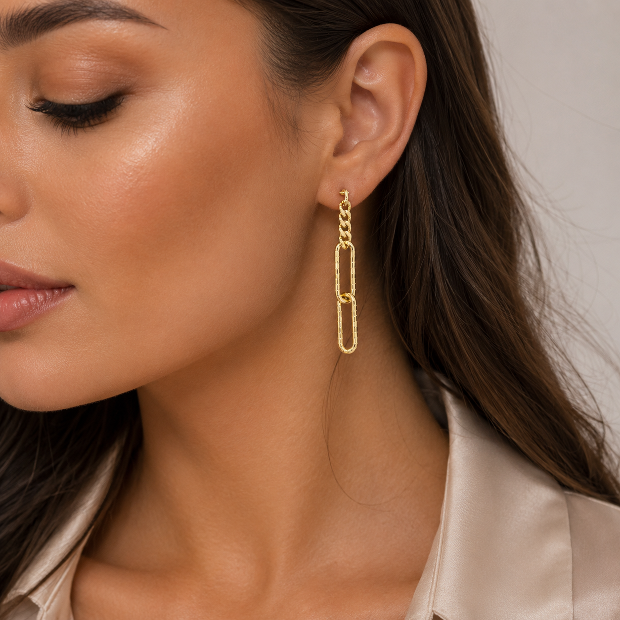 Bold Link Drop Earrings πβ¨