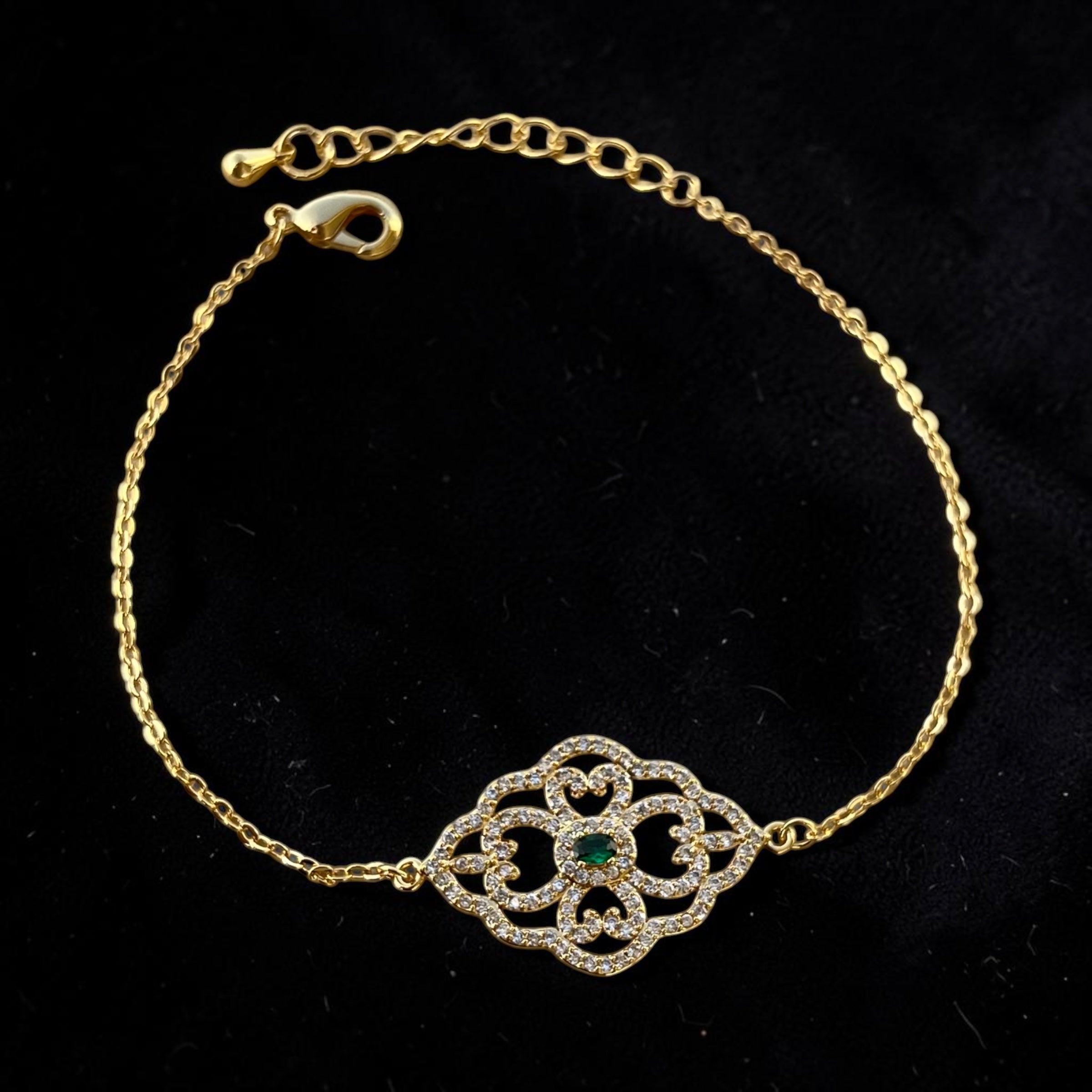Golden Filigree Bloom Bracelet