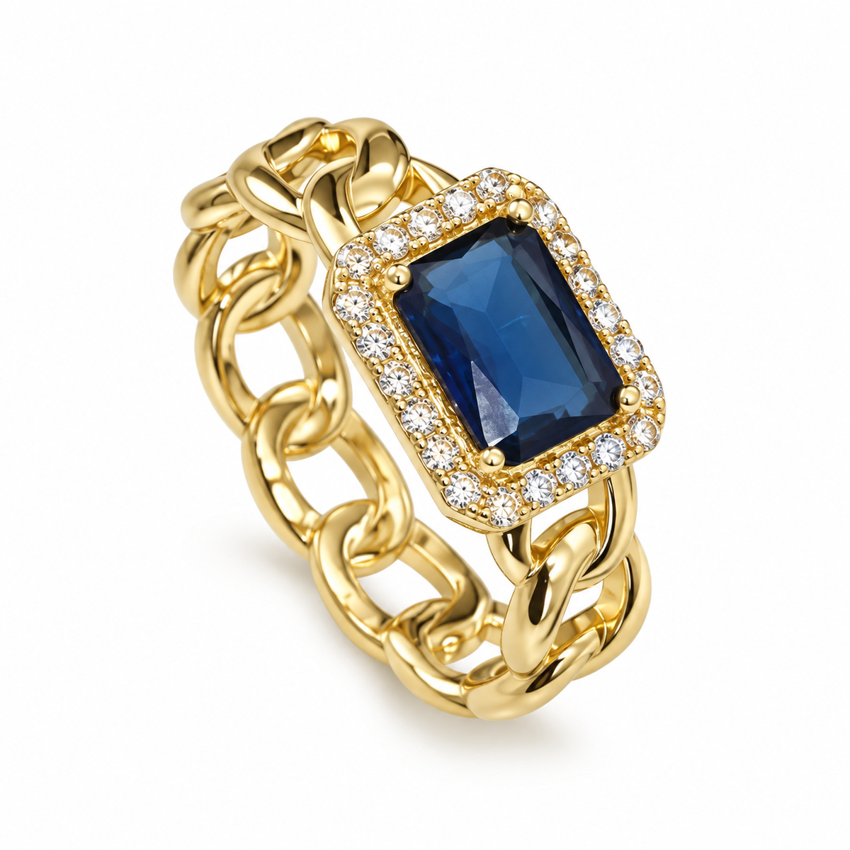 Royal Chain Gem Ring – Multiple Colors