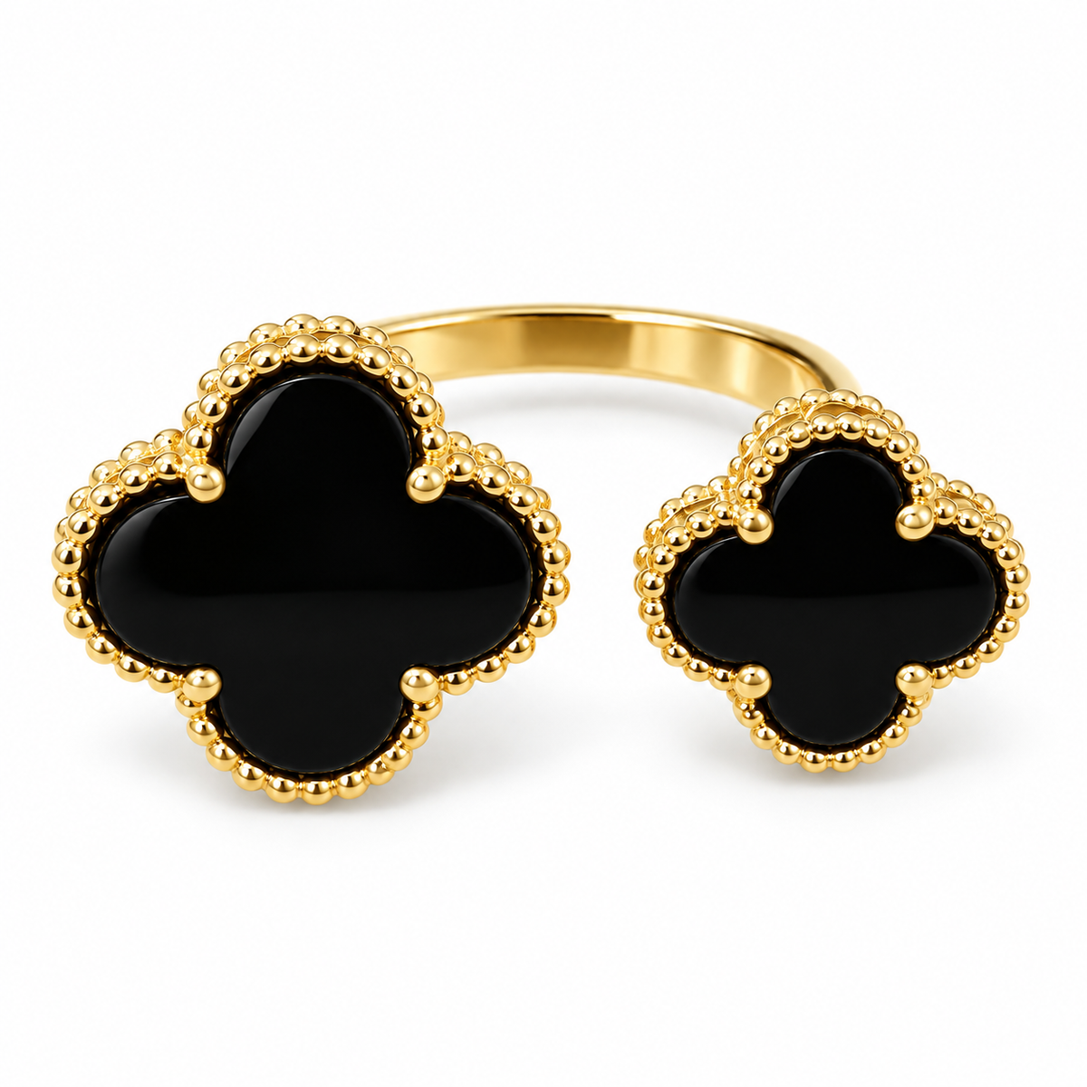VIP dual clover Luxe Ring – Gold Plated