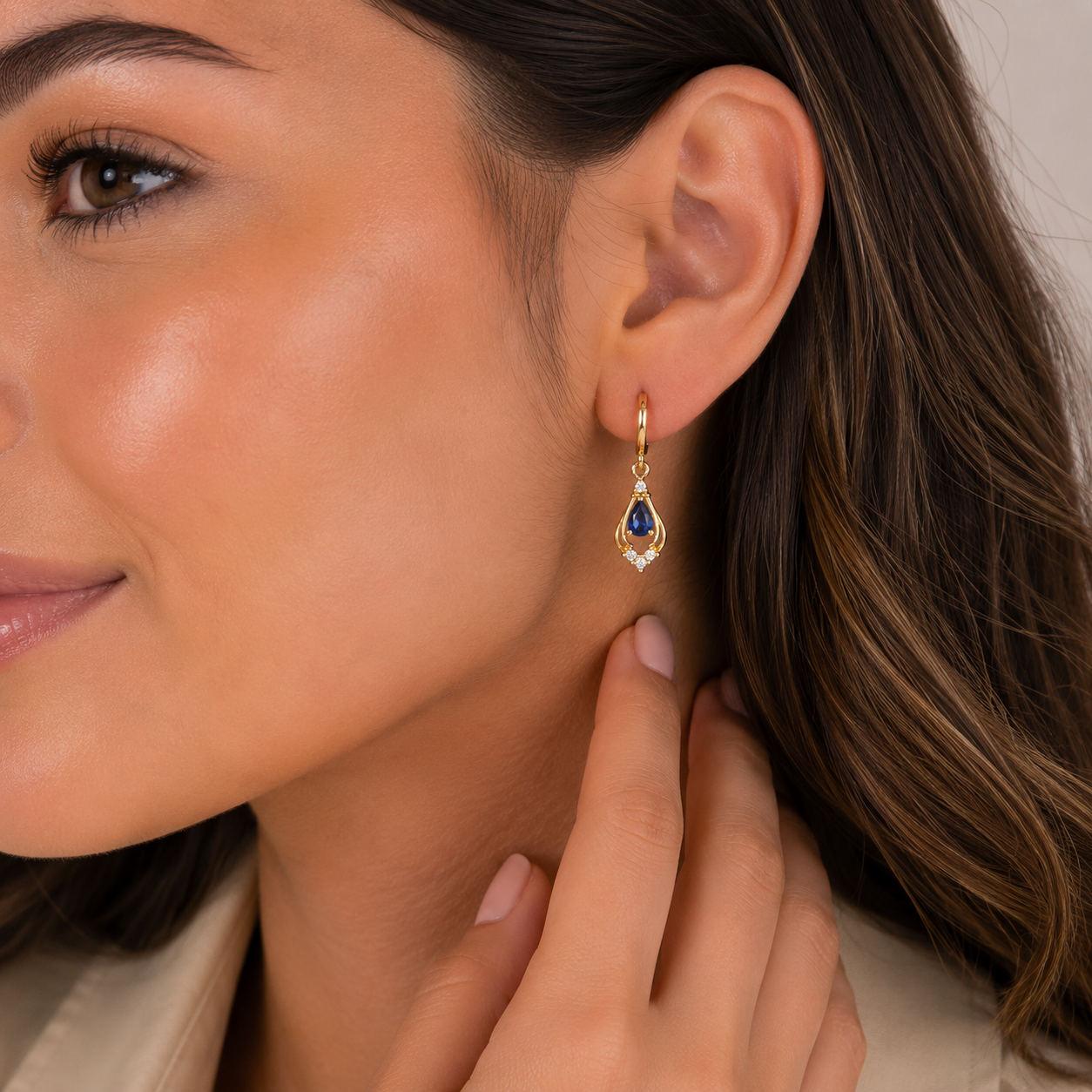 Teardrop Huggie Earrings