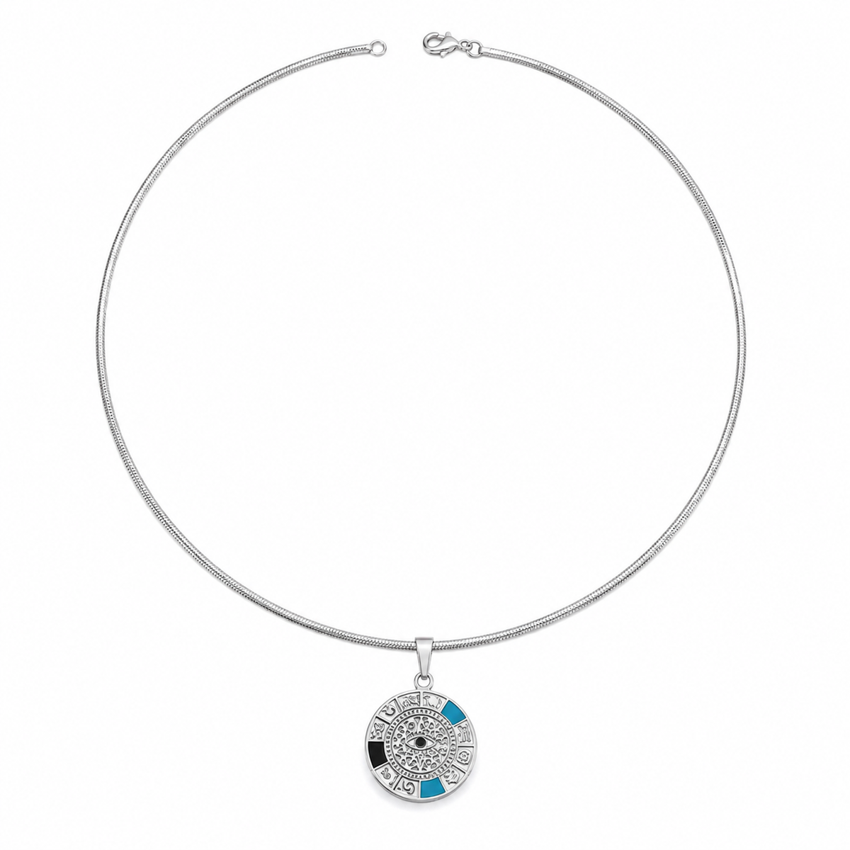 Stainless steel egyptian eye necklace