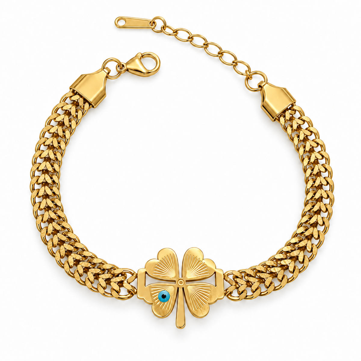 Lucky Clover Bold Chain Bracelet