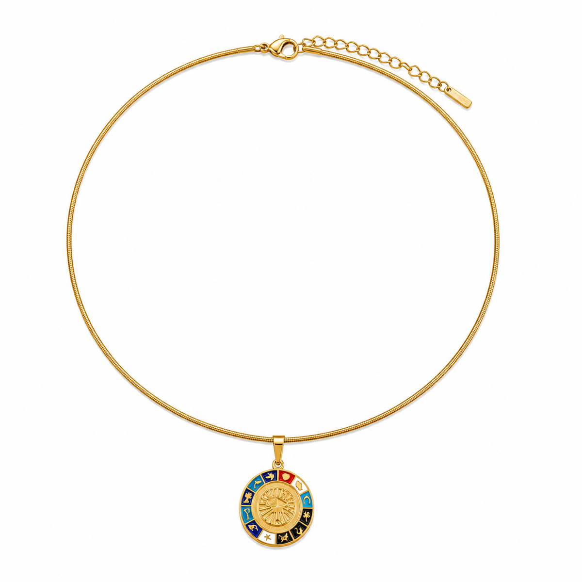 Stainless steel egyptian eye necklace