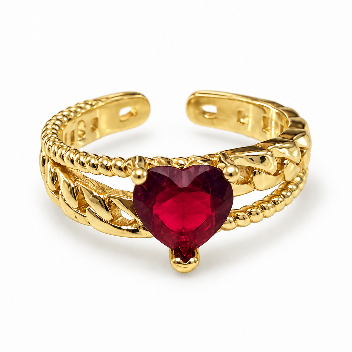 Chained Heart Ring