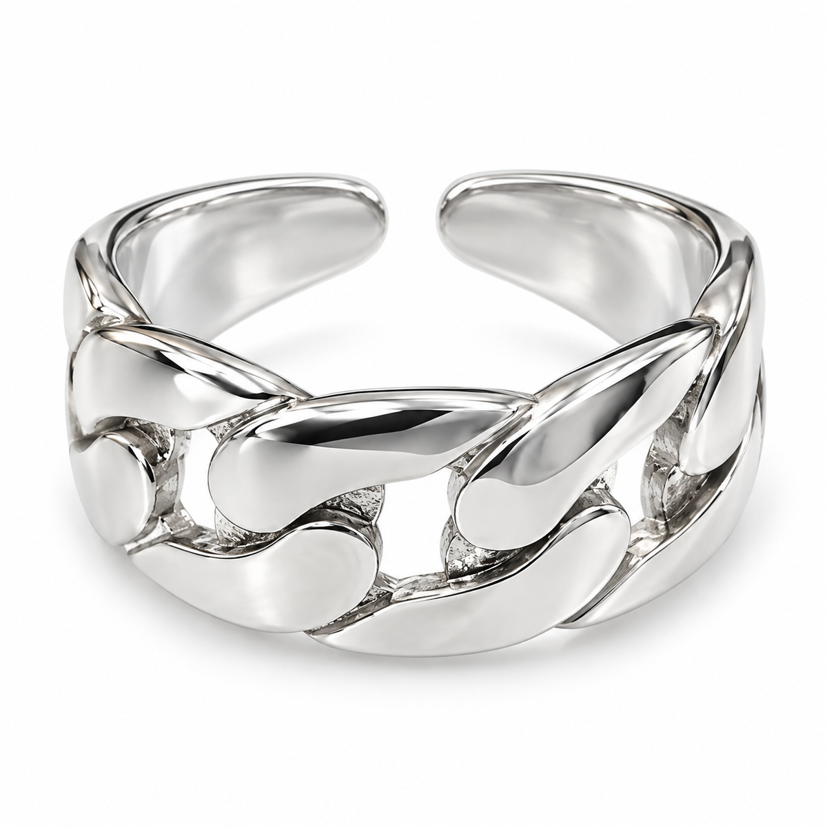 Cuban Link chain ring(silver color)