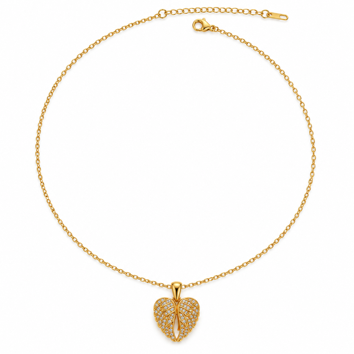 Angel Heart Wing Necklace