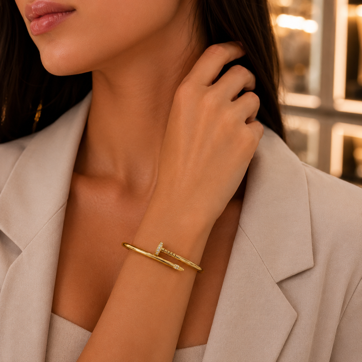 Pin with stone Bangle