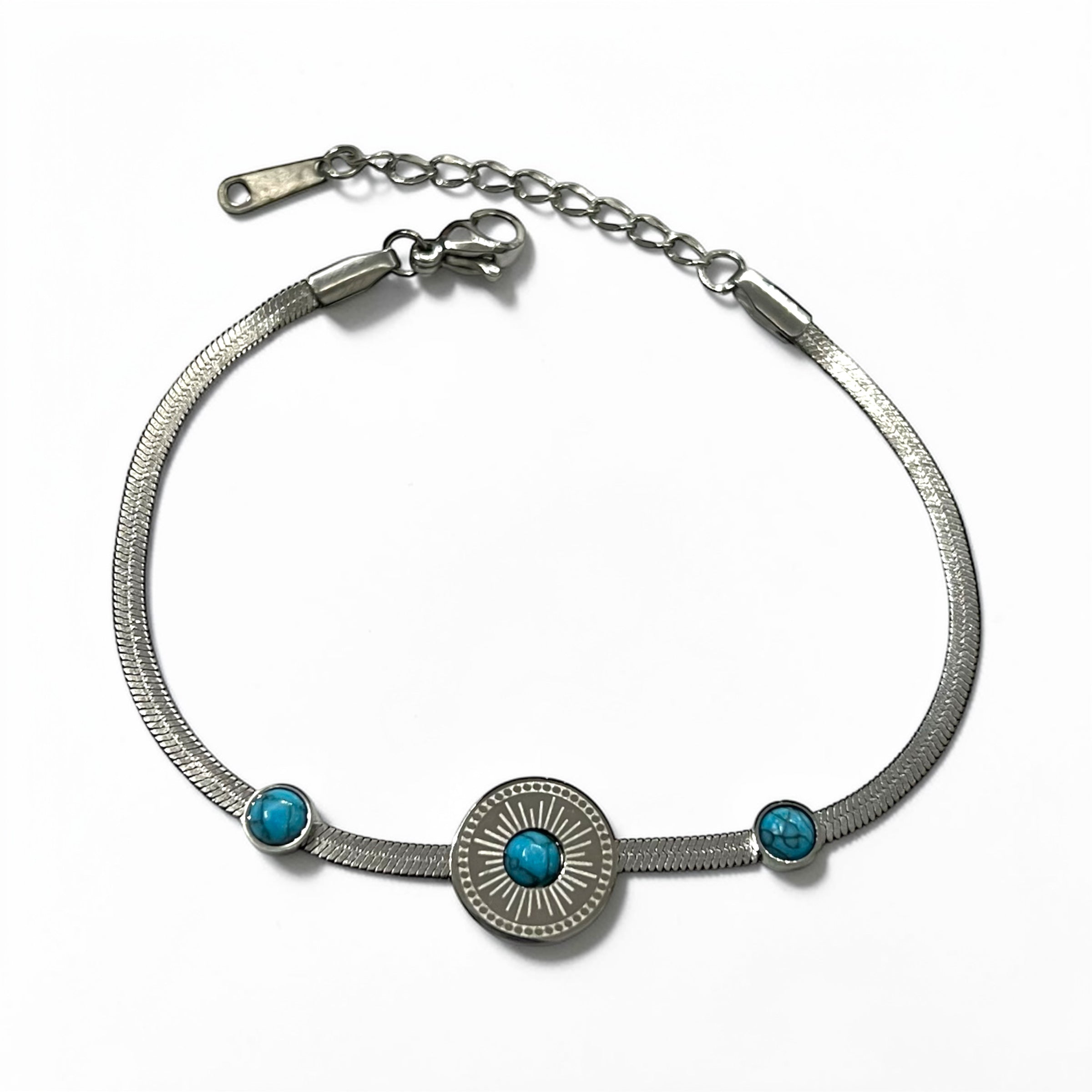 Sunbeam Turquoise Bracelet ā Gold & Silver