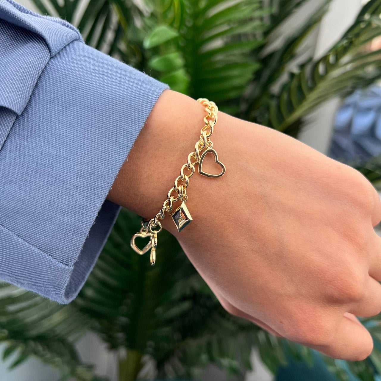 “Charm Stories” 18K Gold-Plated Bracelet