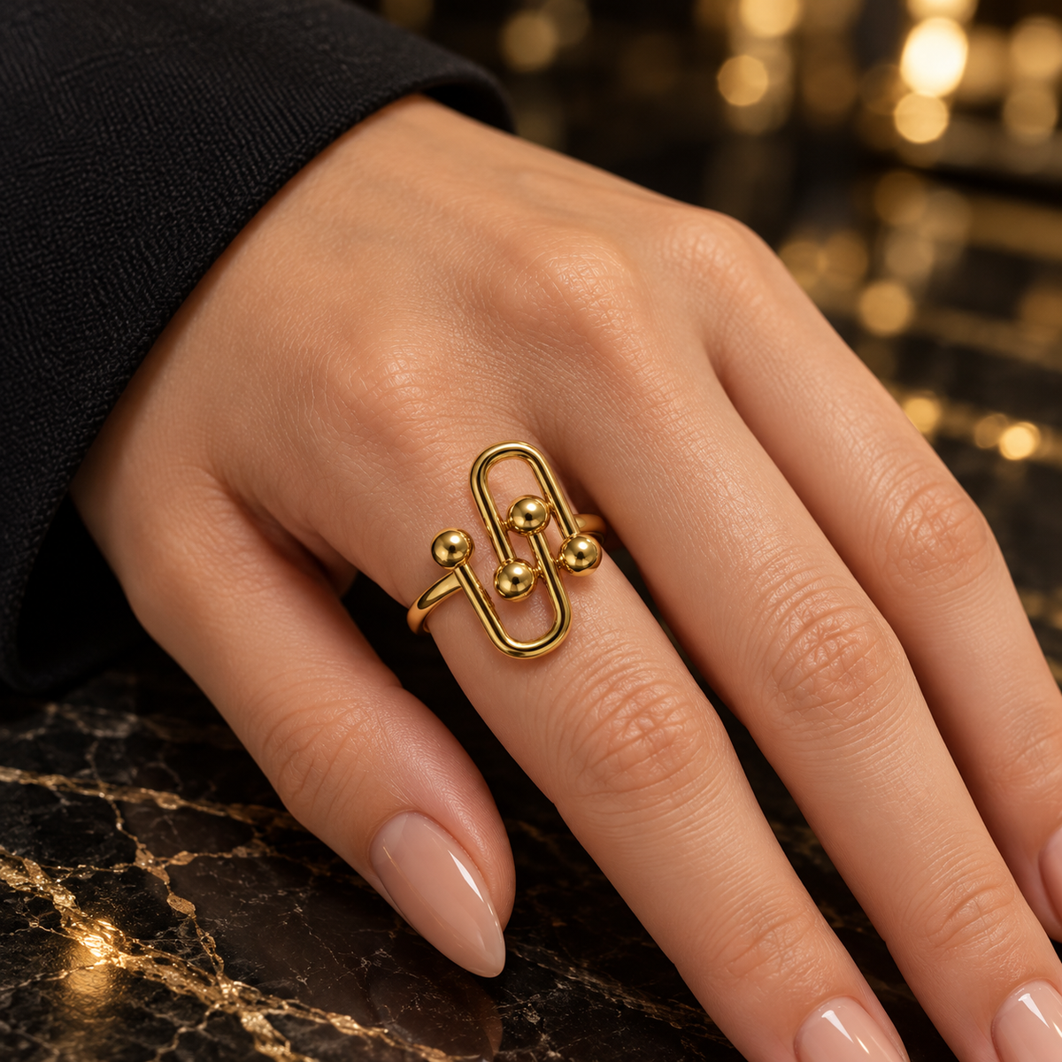 S.steel tiffan-y Gold Wrap Ring