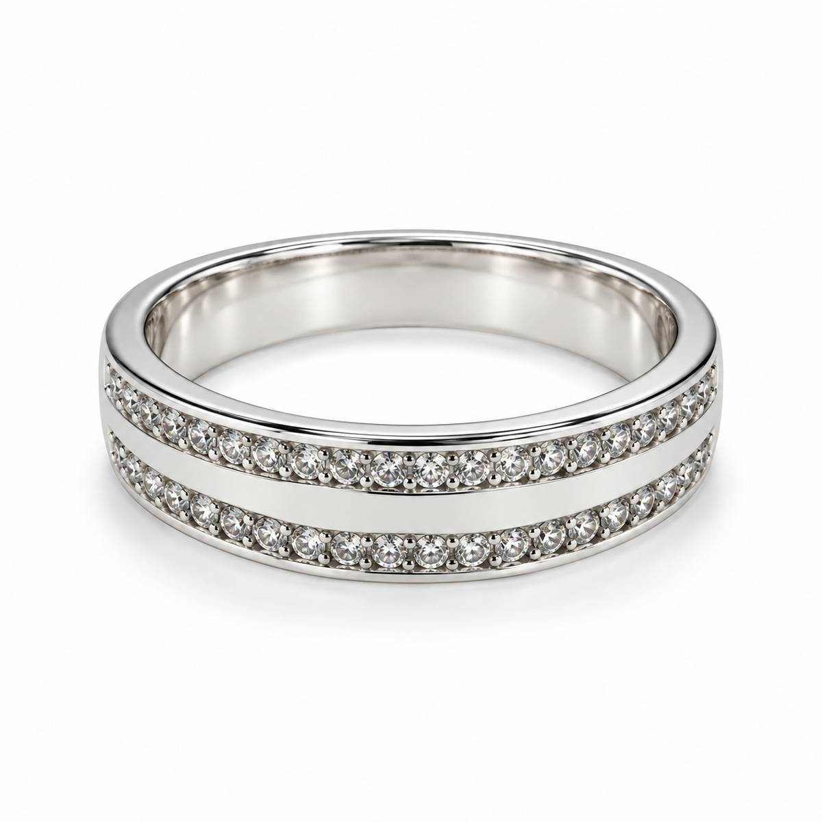 Double Row Sparkle Band ring
