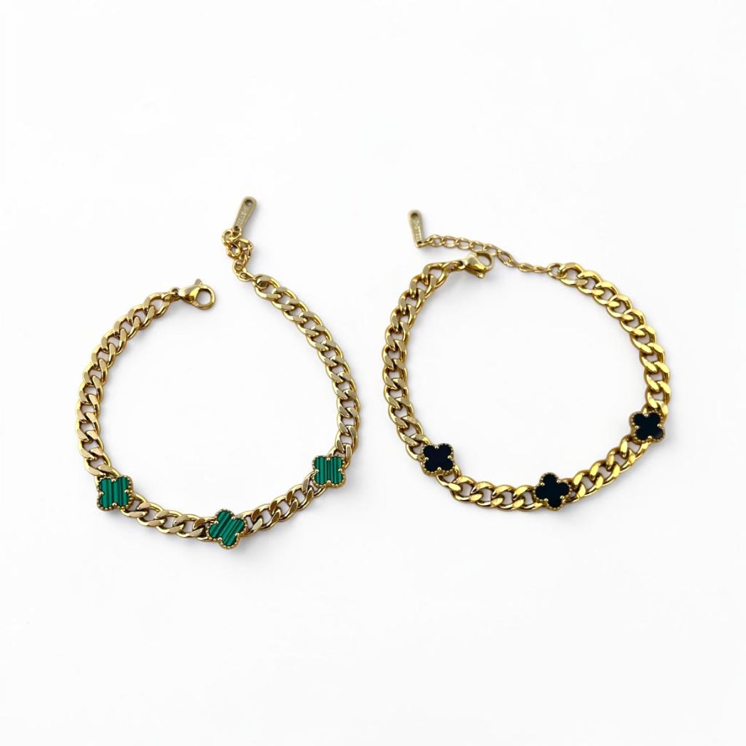Clover Chain Bracelet – Gold Edition (2 Colors)