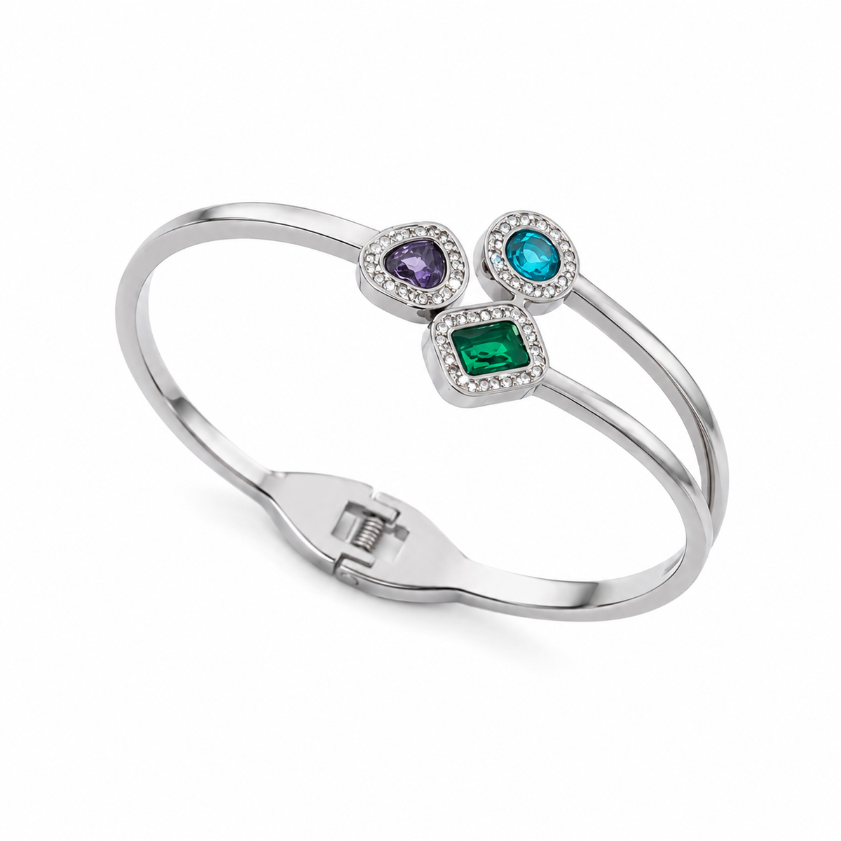 Silver Triple-Gem Bracelet šš | Poshewix