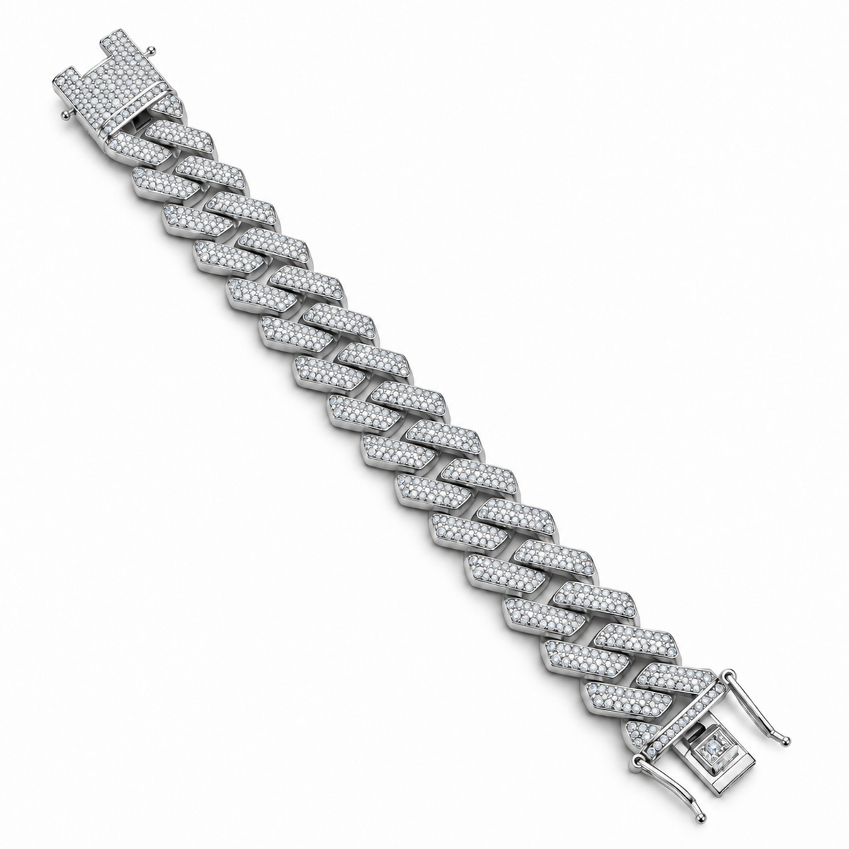 Brass Iced Cuban chain bracelet
