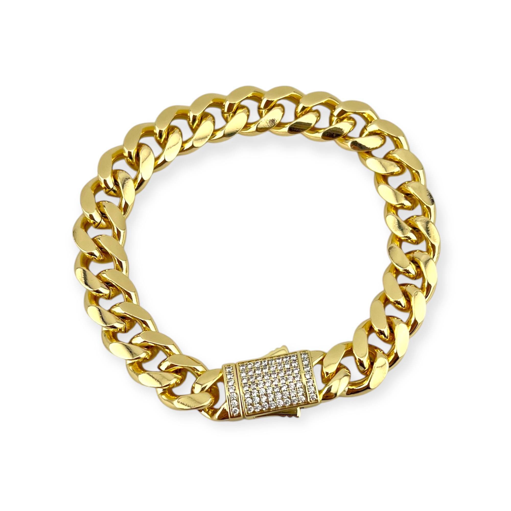 đ Diamond Lock Cuban Bracelet