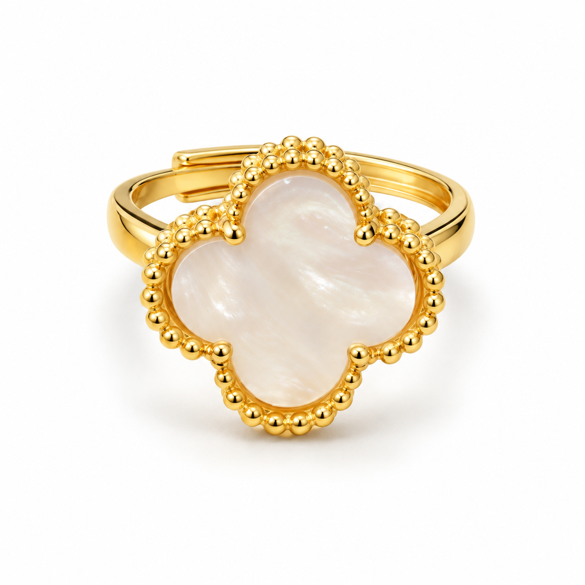 Clover Ring – Deep Blue Elegance