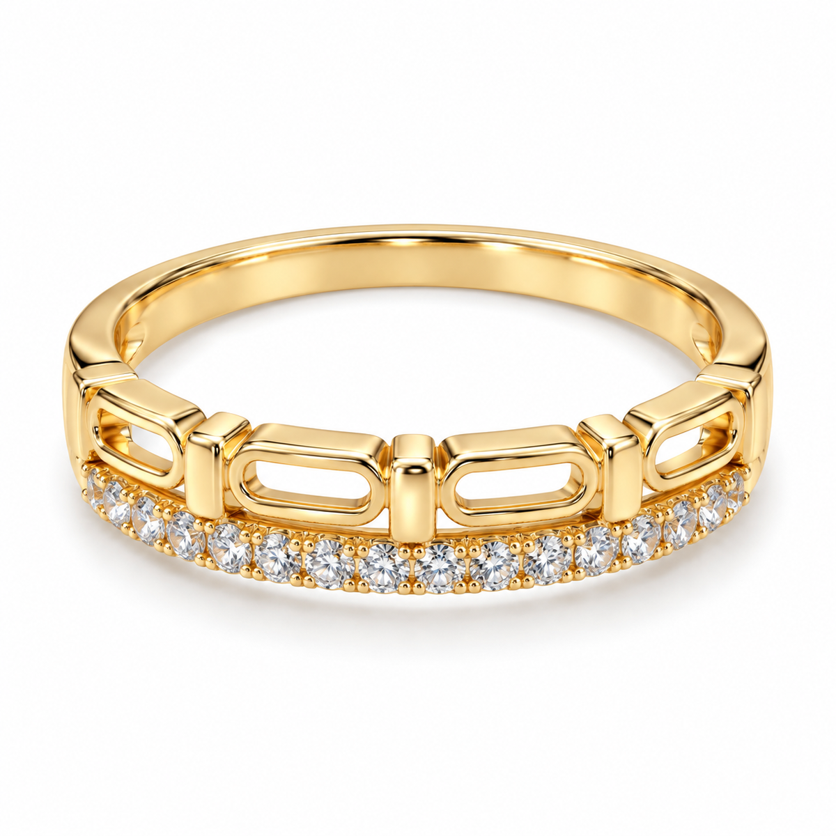 Gleam Chain Ring – Gold