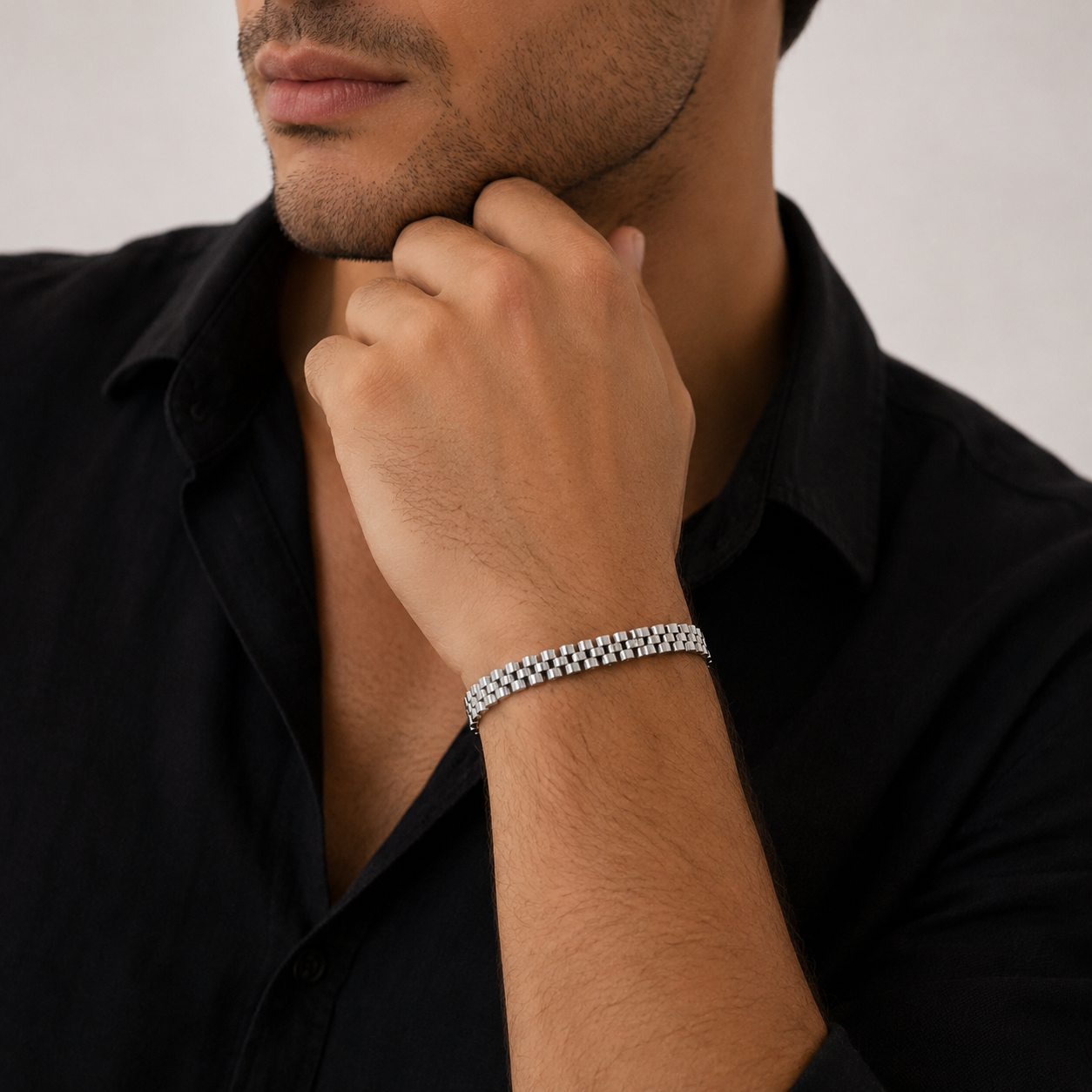 Rolex “Silver color Bond” Unisex Bracelet 🤍✨