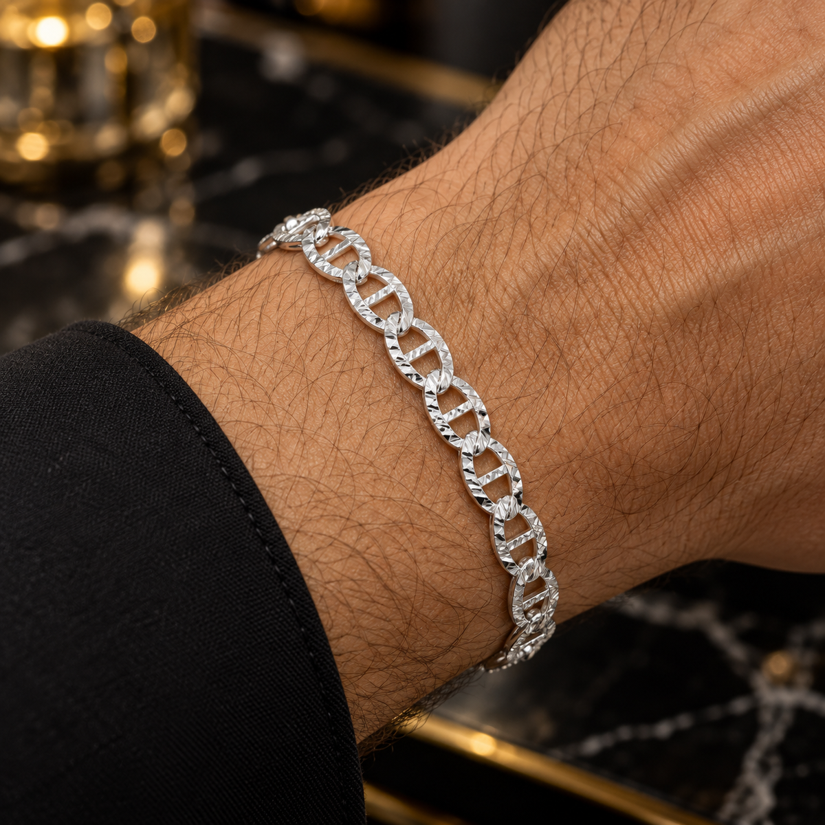 Silver 925 gucci Motif bracelet