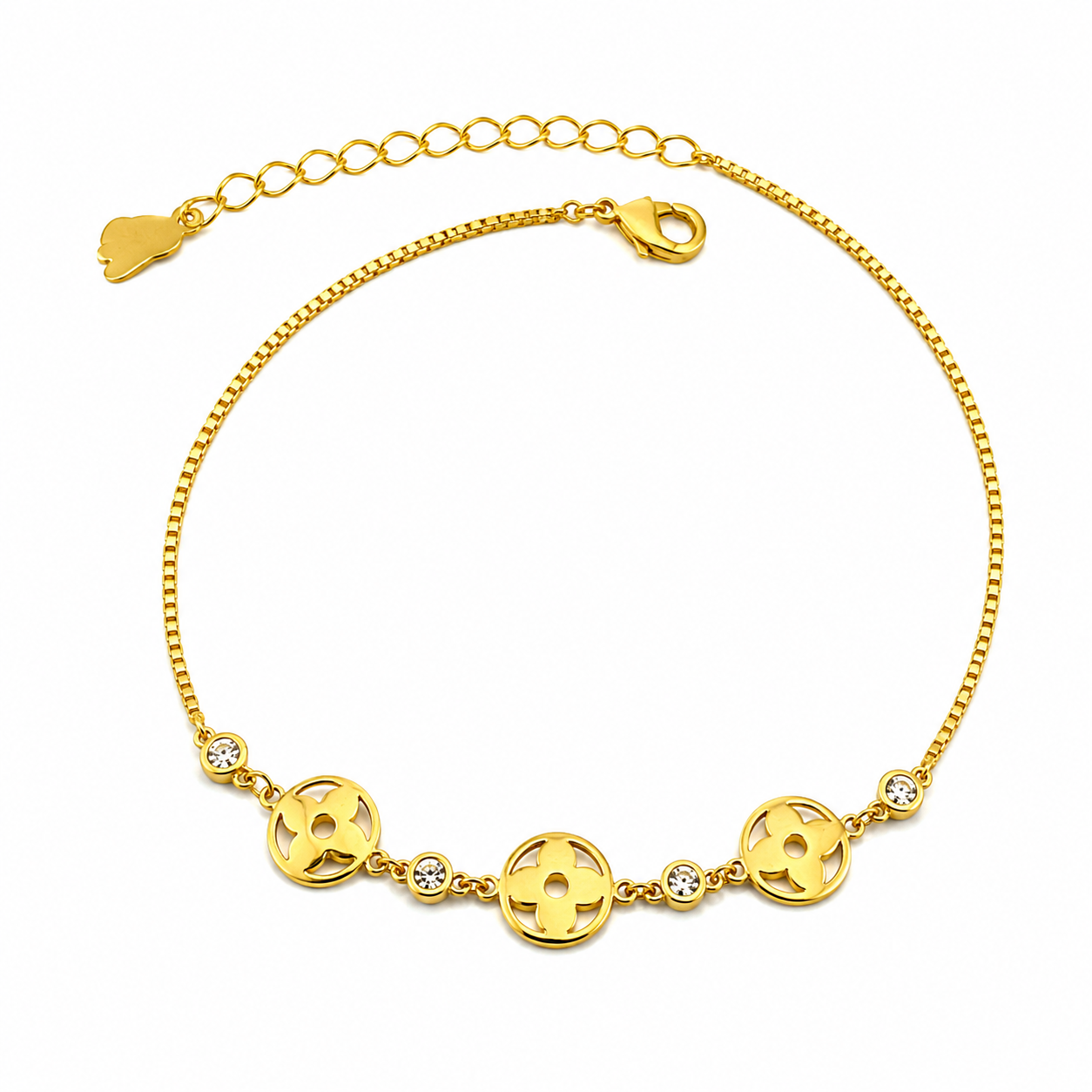 Golden Circle Charm Anklet