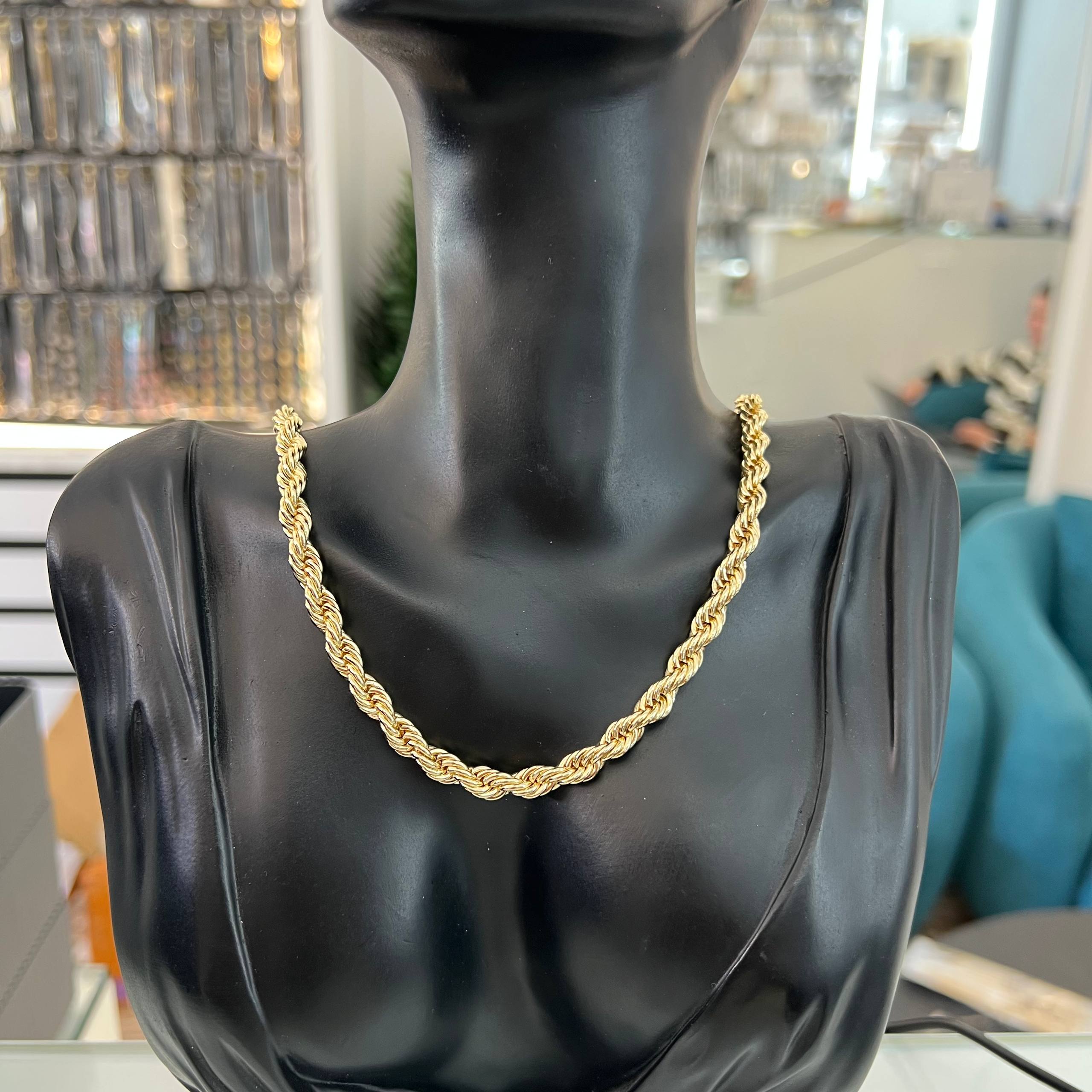 ⨠Elegant Rope Chain Set ā 18K Gold-Plated Classic āØ