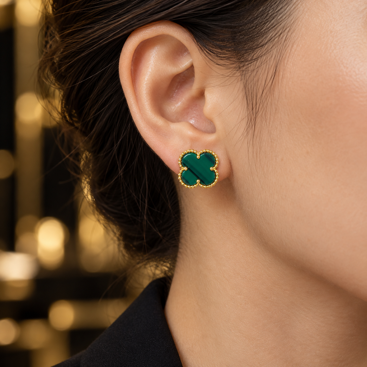 Clover Stud Earrings – Multi-Color Collection