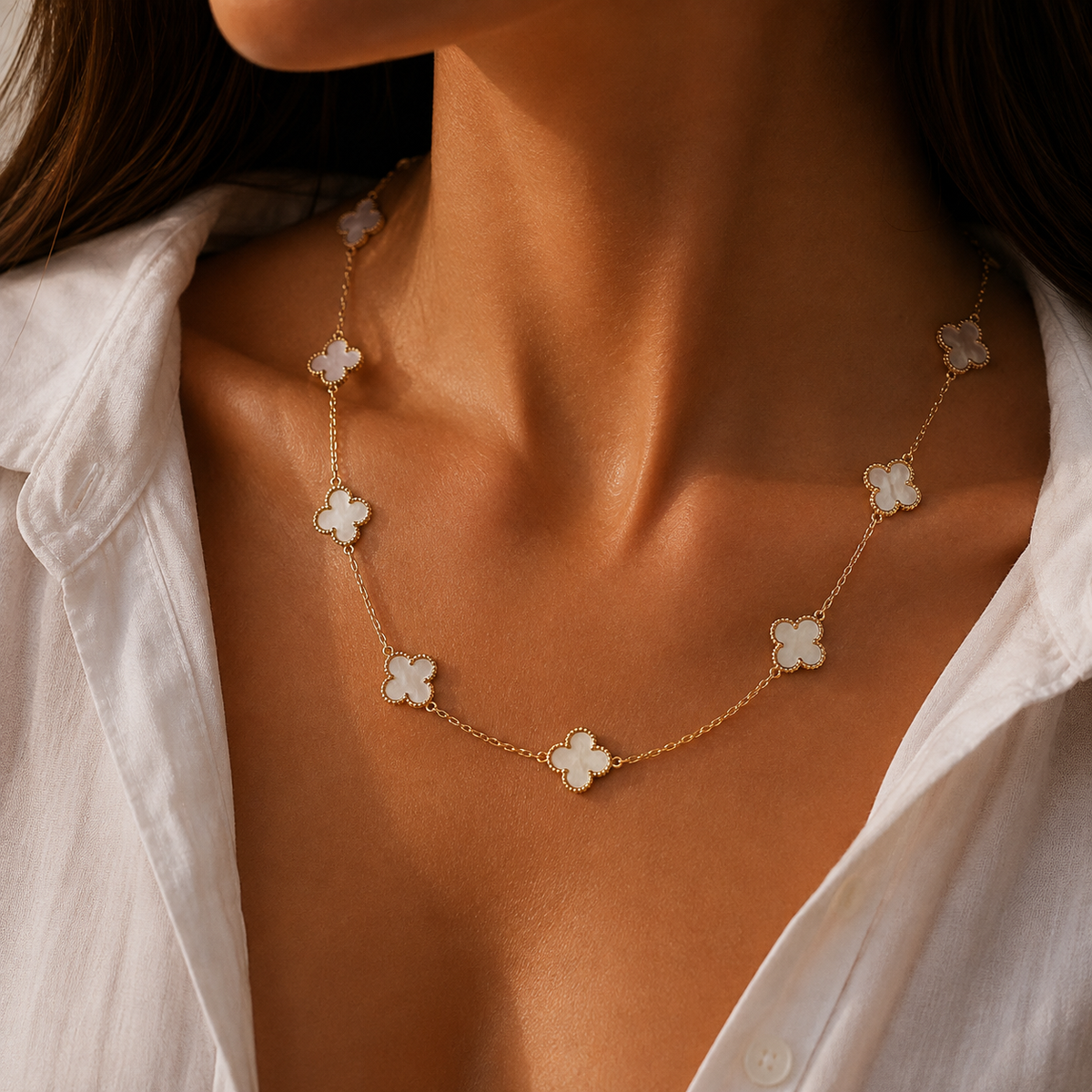 Vip 10 Flower Clover Necklace