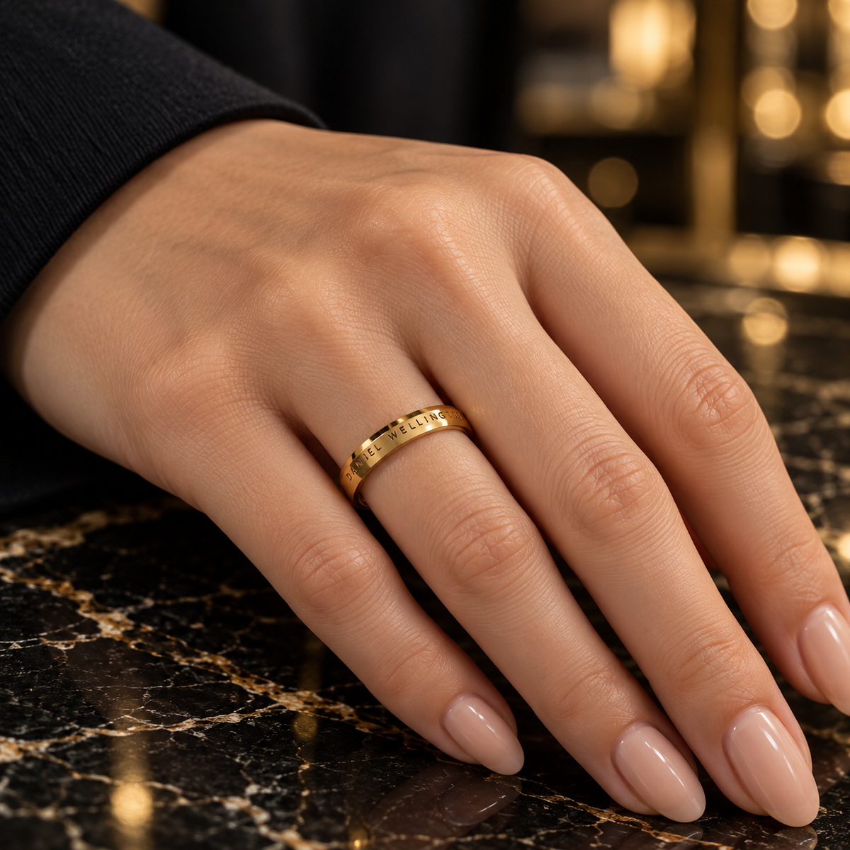 Classic Engraved Gold Band – Minimal & Elegant