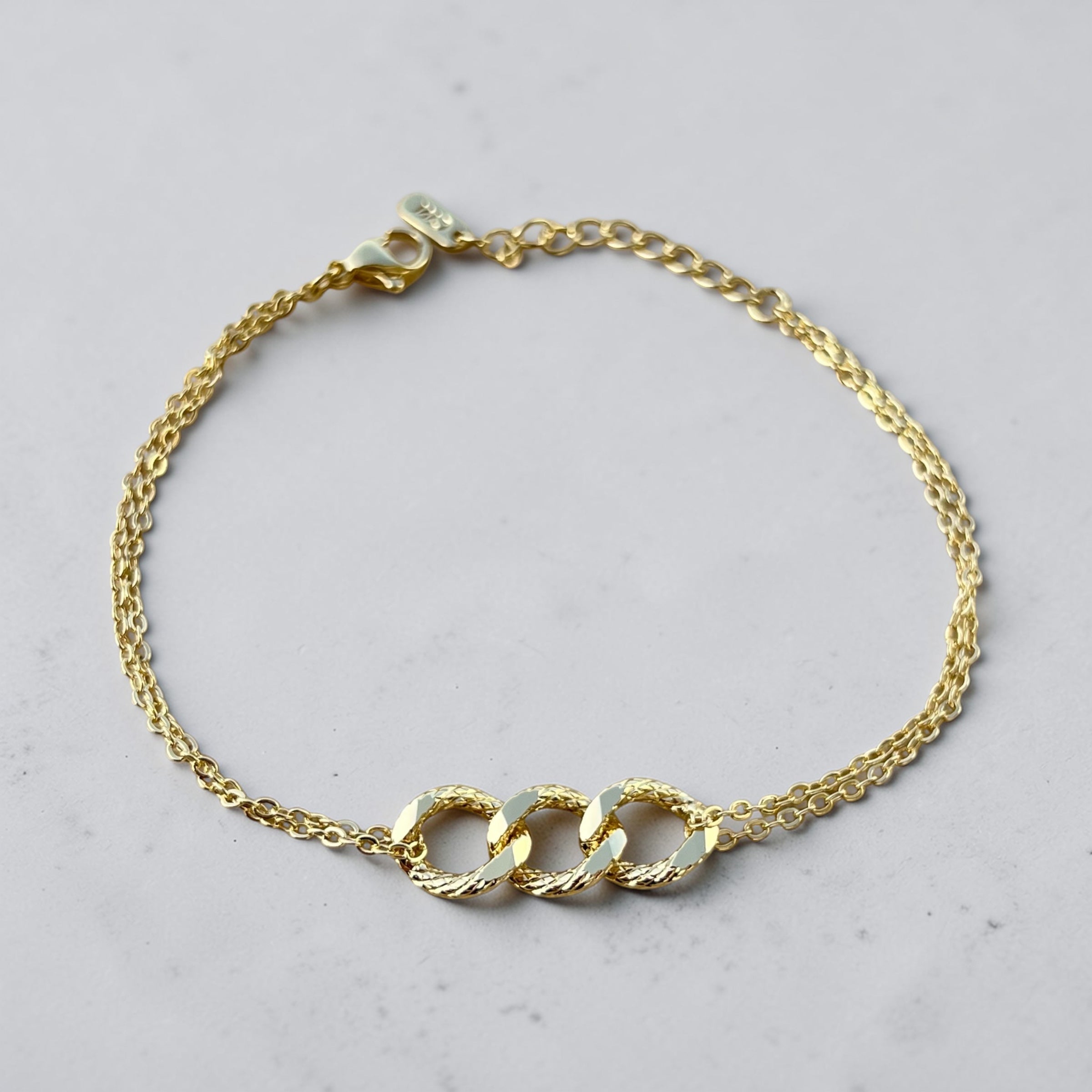 “Eternal Trio” 18K Gold-Plated Bracelet