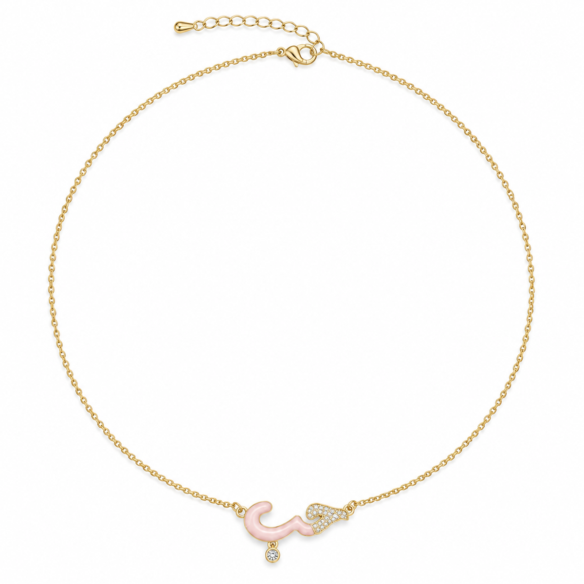Hob “Love” Enamel & Crystal Necklace 🤍✨