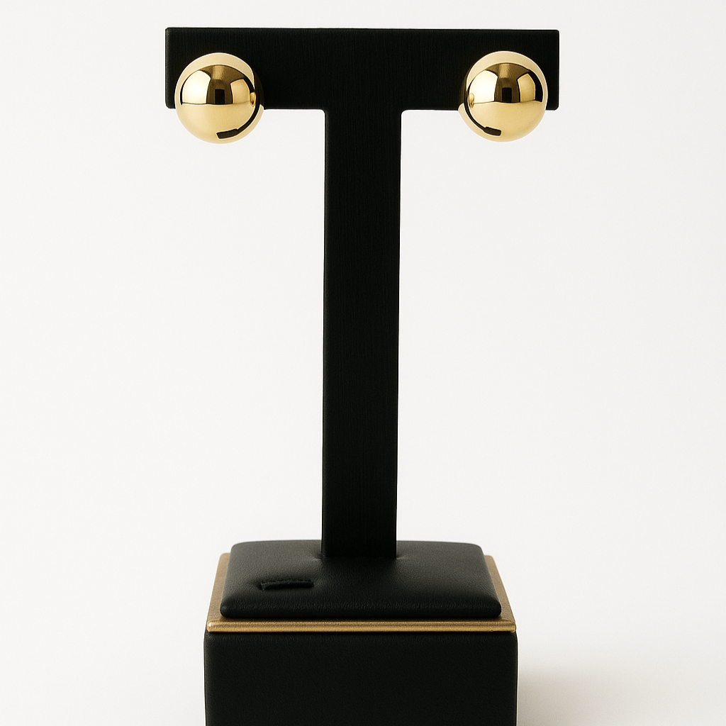 Classic Gold Ball Stud Earrings