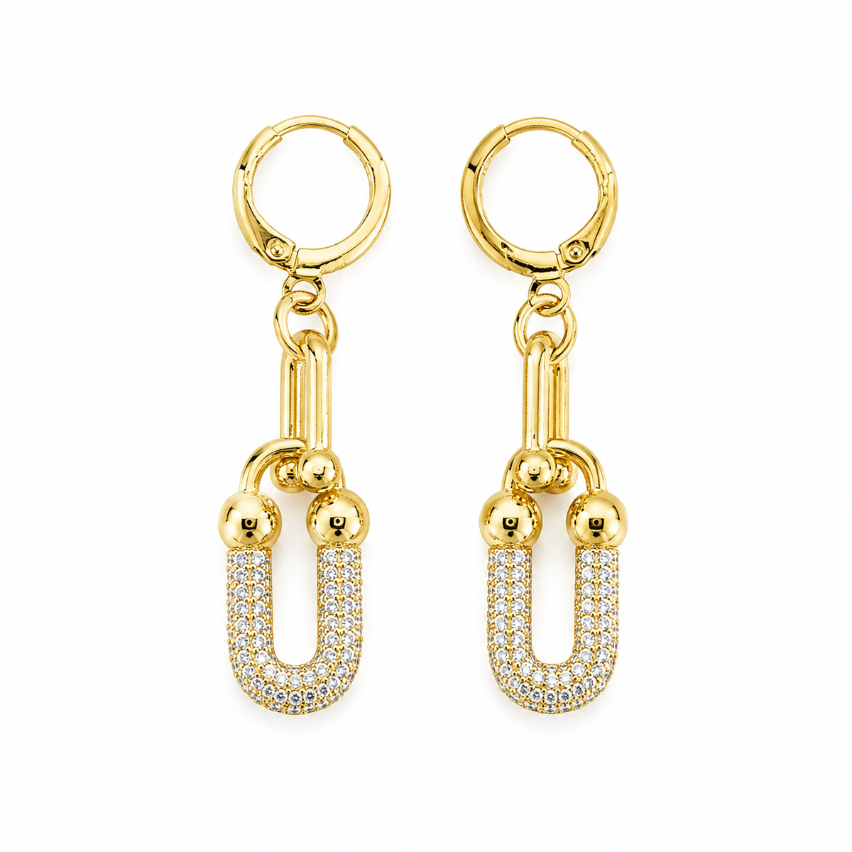 Tiffan-y Golden Glow Link Earrings
