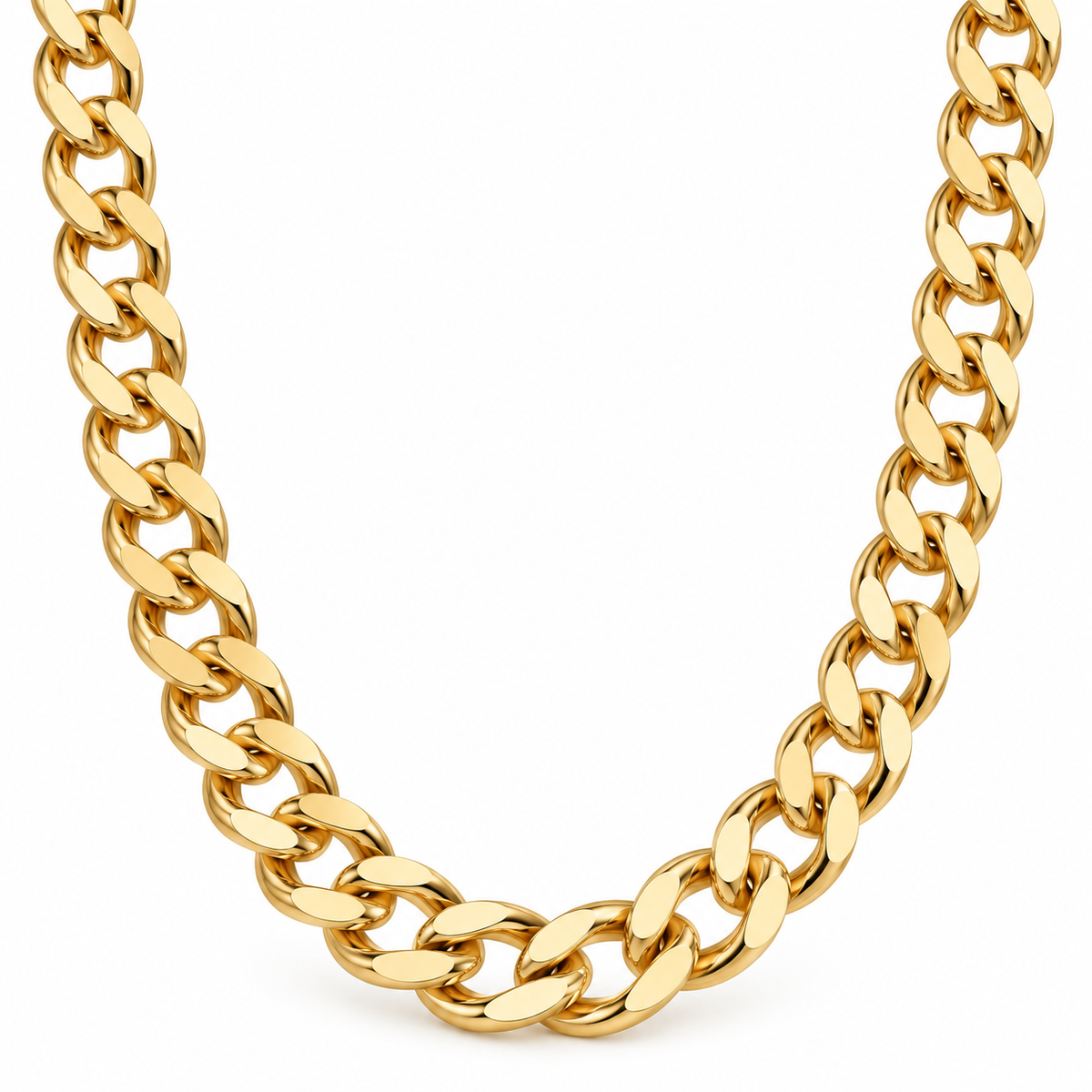 Curb Chain Necklace – Classic Golden Shine
