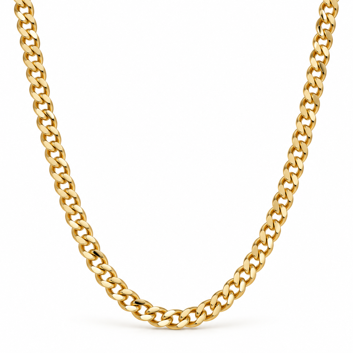 Curb Chain Necklace – Classic Golden Shine