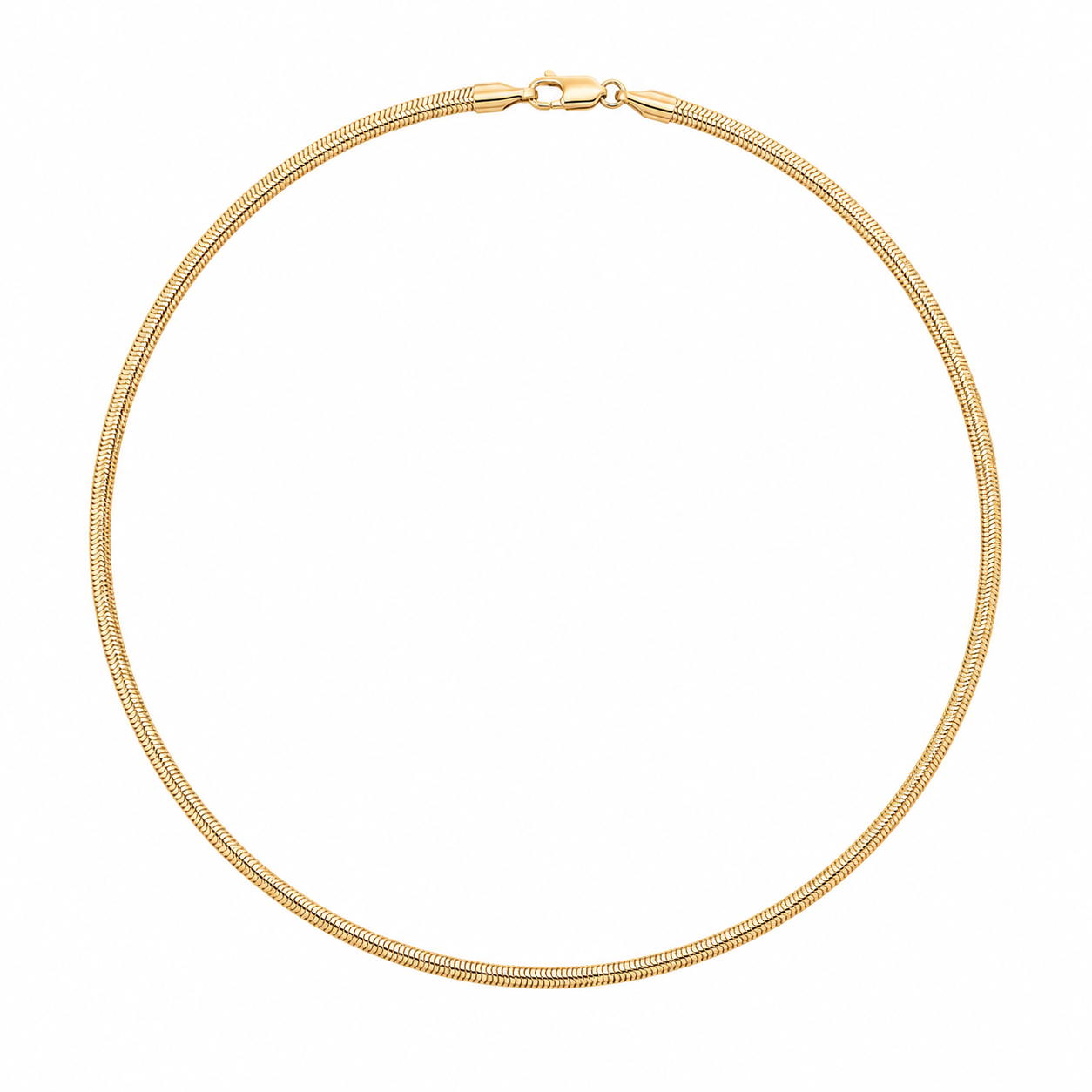 Snake Chain Necklace ā Sleek Golden Shine