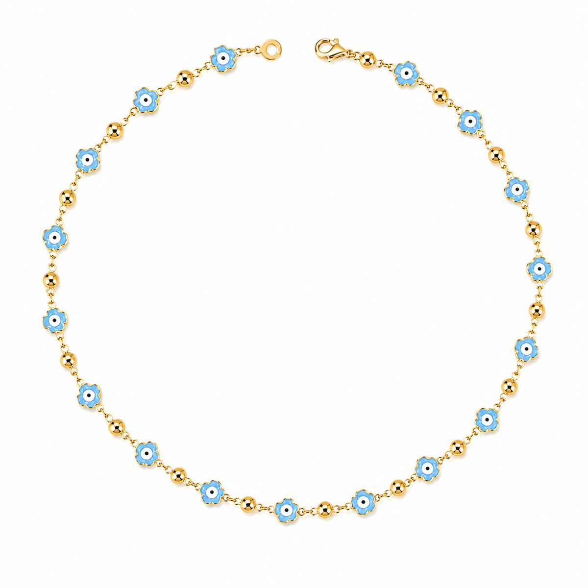 Floral Evil Eye Necklace