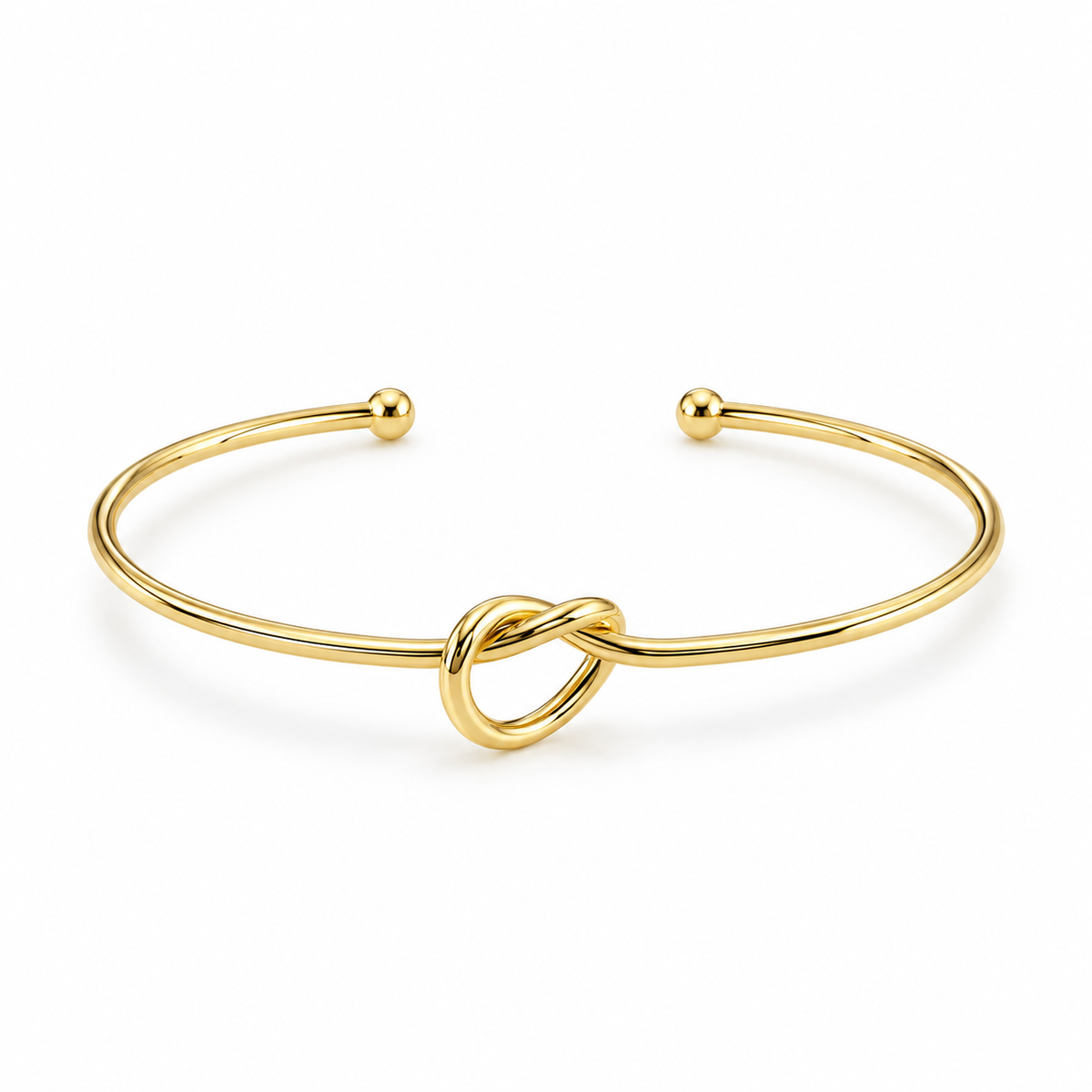 Gold knot Bangle – Elegant Crossover Design Bracelet