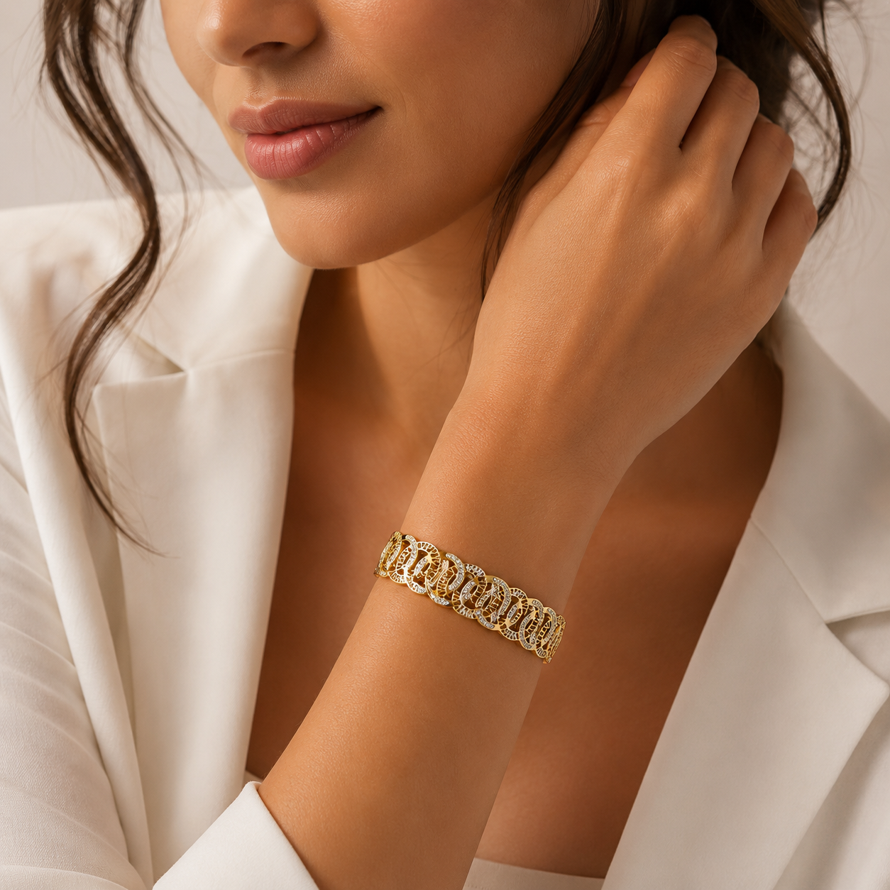 Luxe Linked Elegance Bracelet (Gold & Silver)