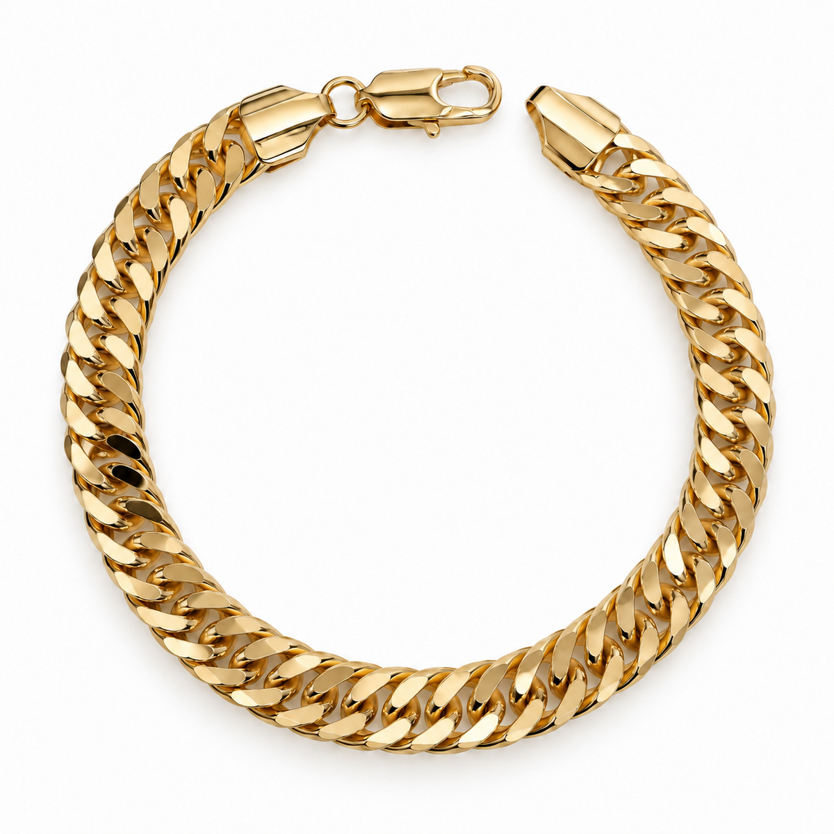 Flat Cuban chain Link Bracelet Collection – Multiple Widths