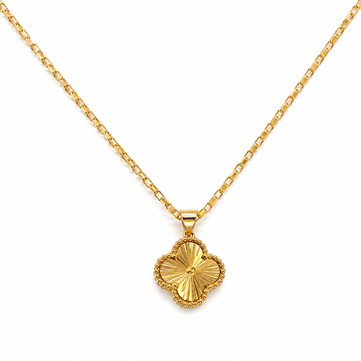 Gold Clover Pendant Necklace