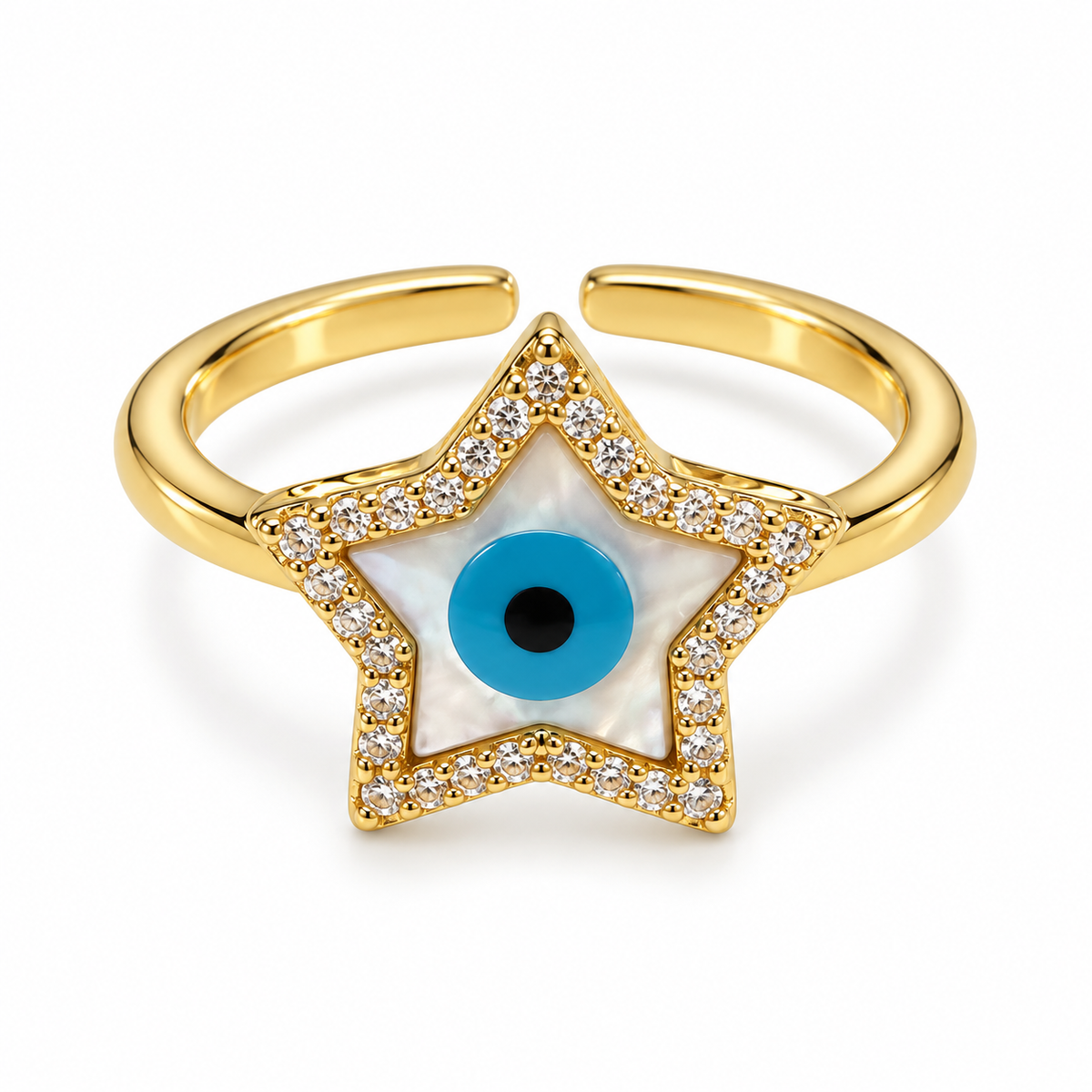 Star Evil Eye Ring(free size)