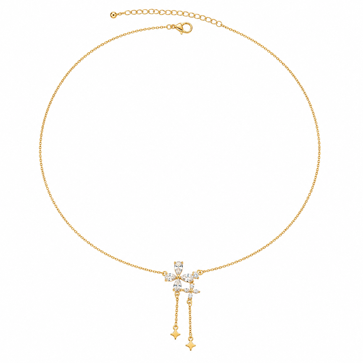 ✨ Starry Elegance Clover Necklace