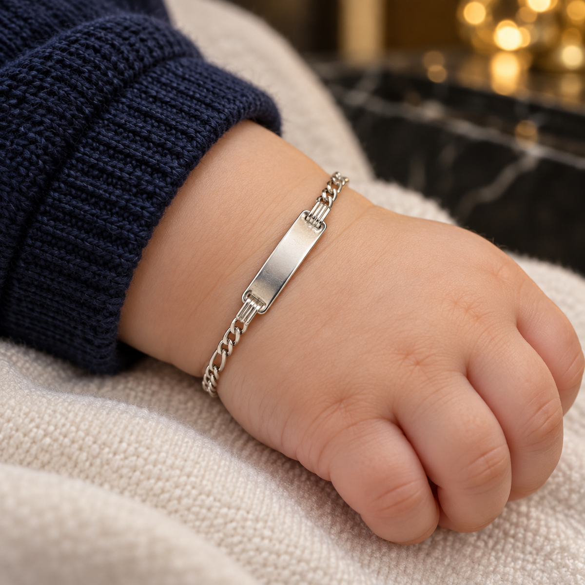 925 Sterling Silver Kids’ ID Bracelet(2.4g)