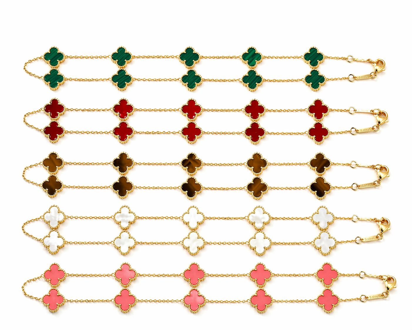 Van Cleef Clover Necklace – 18K Gold Plated Lucky Charm