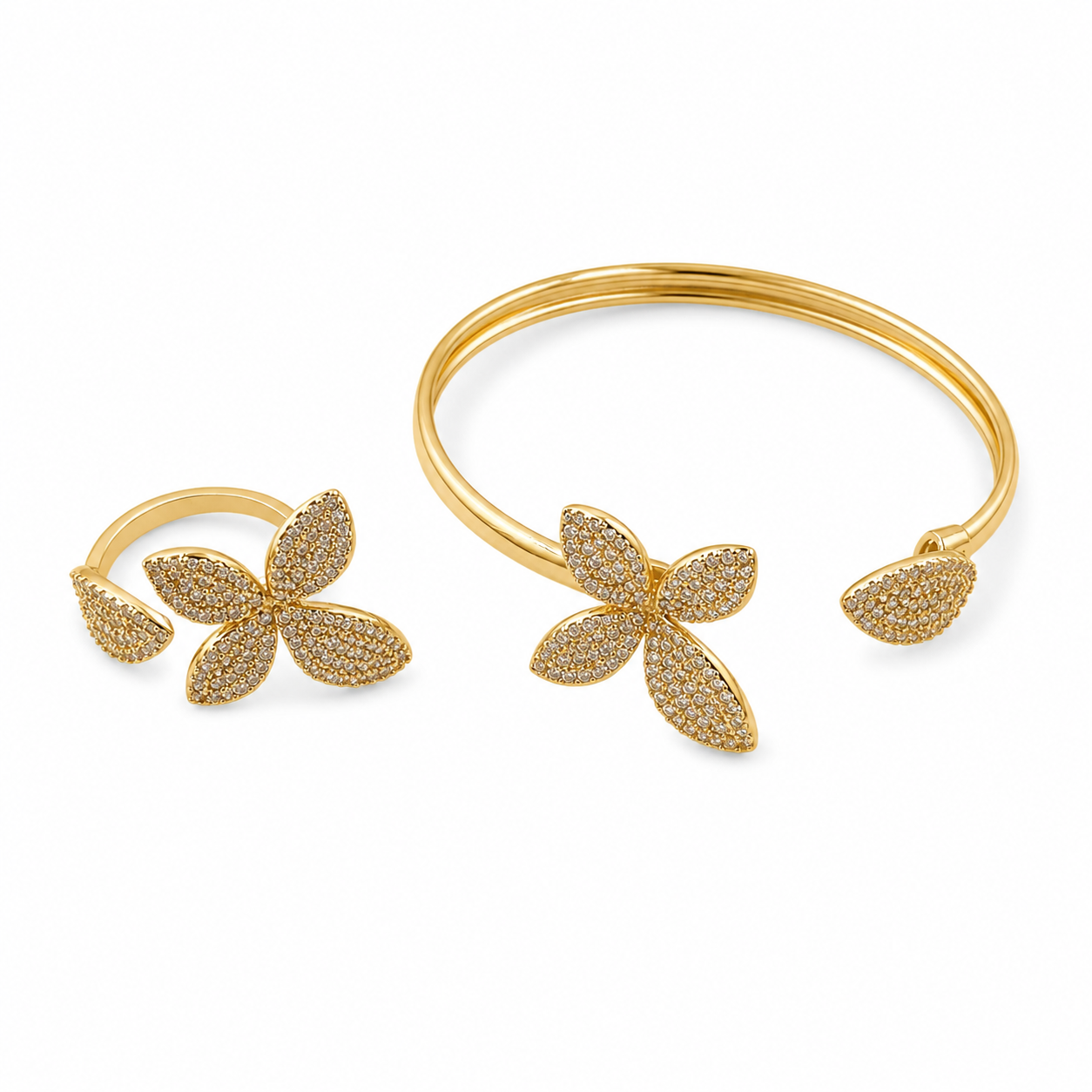 Golden Blossom bangle Set