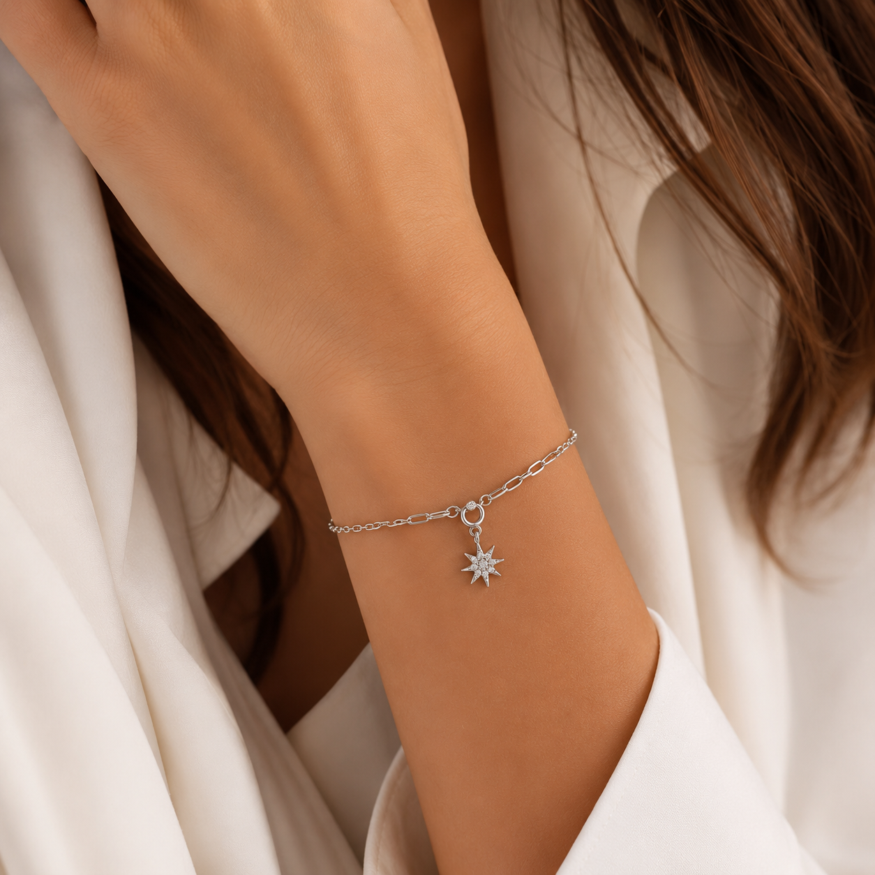 silver 925 North Star Silver Bracelet ✨