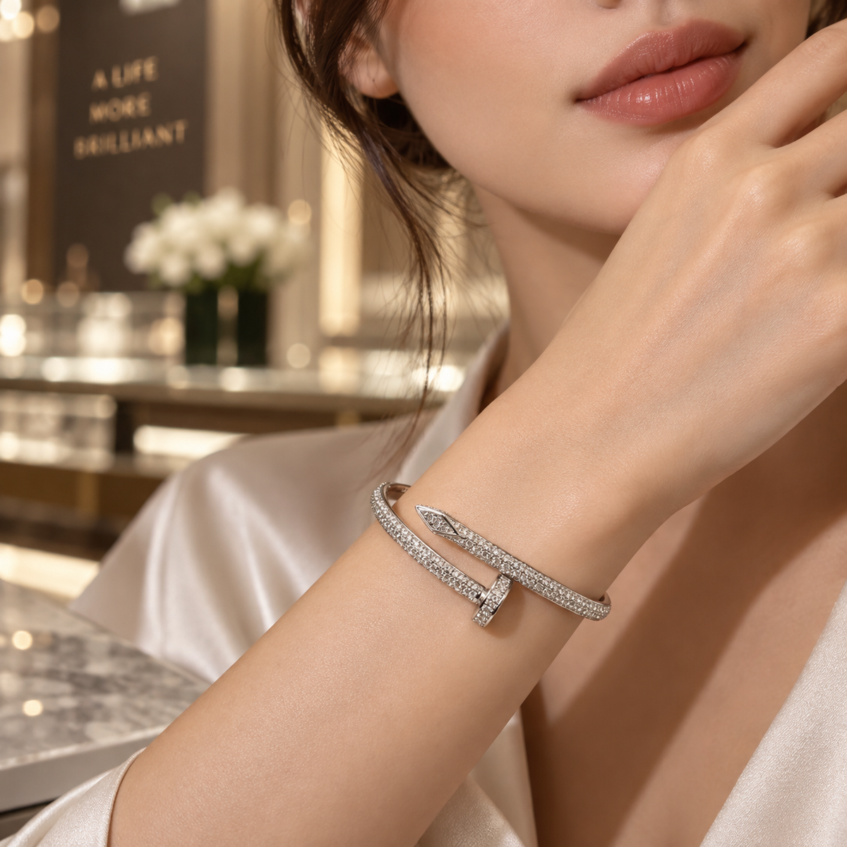 Pavé Nail Bangle